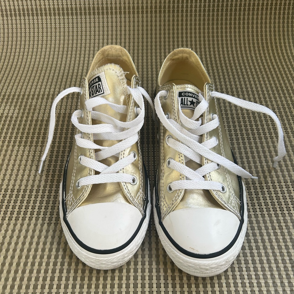 Converse Kids Metallic Gold Sneakers